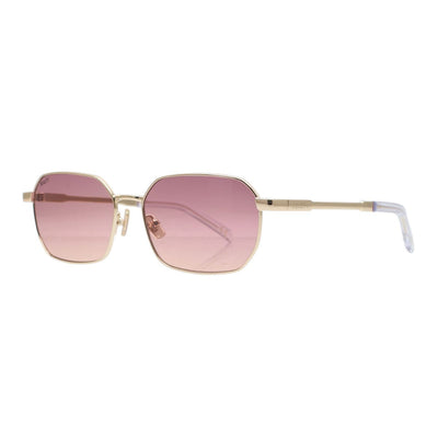 REALITY LIMELIGHT GOLD BROWN rectangle metal sunglass culture coomera sunset pink
