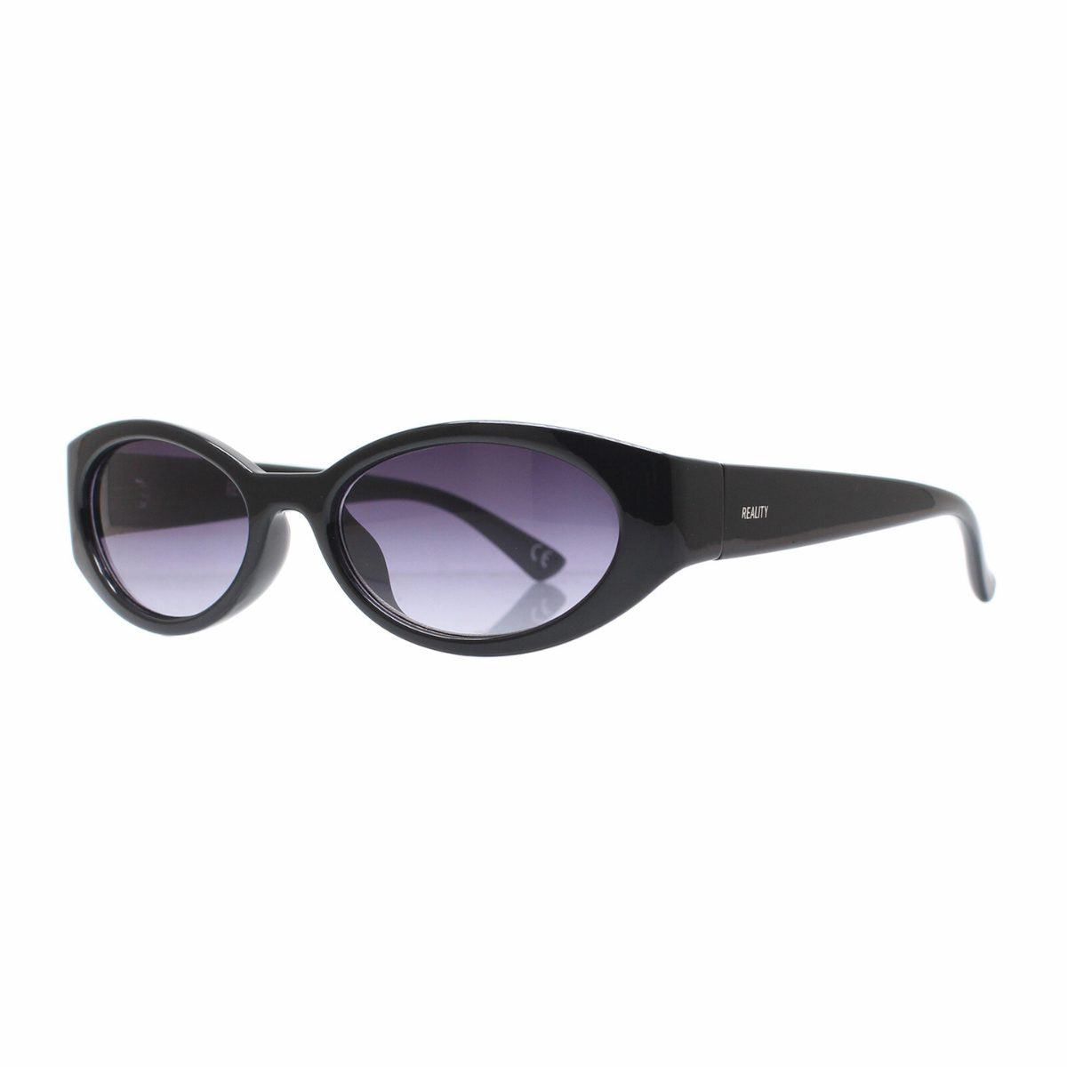 REALITY REALITY DEEP IN VOGUE BLACK oval sleek slim sunglass culture side