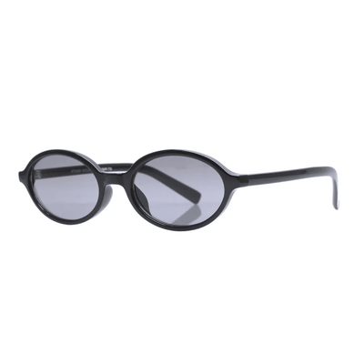 REALITY THE BESSETTE Jett black SLIM OVAL WOMENS SUNGLASS CULTURE SIDE