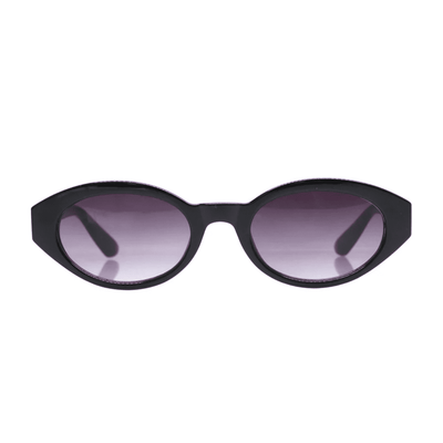 reality the demi jett black oval cat eye womens sunglass culture side front