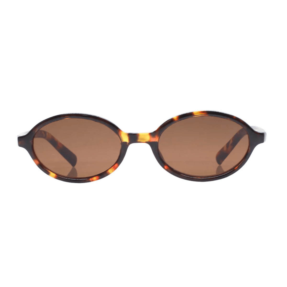 REALITY THE BESSETTE TURTLE BROWN SLIM OVAL WOMENS SUNGLASS CULTURE front