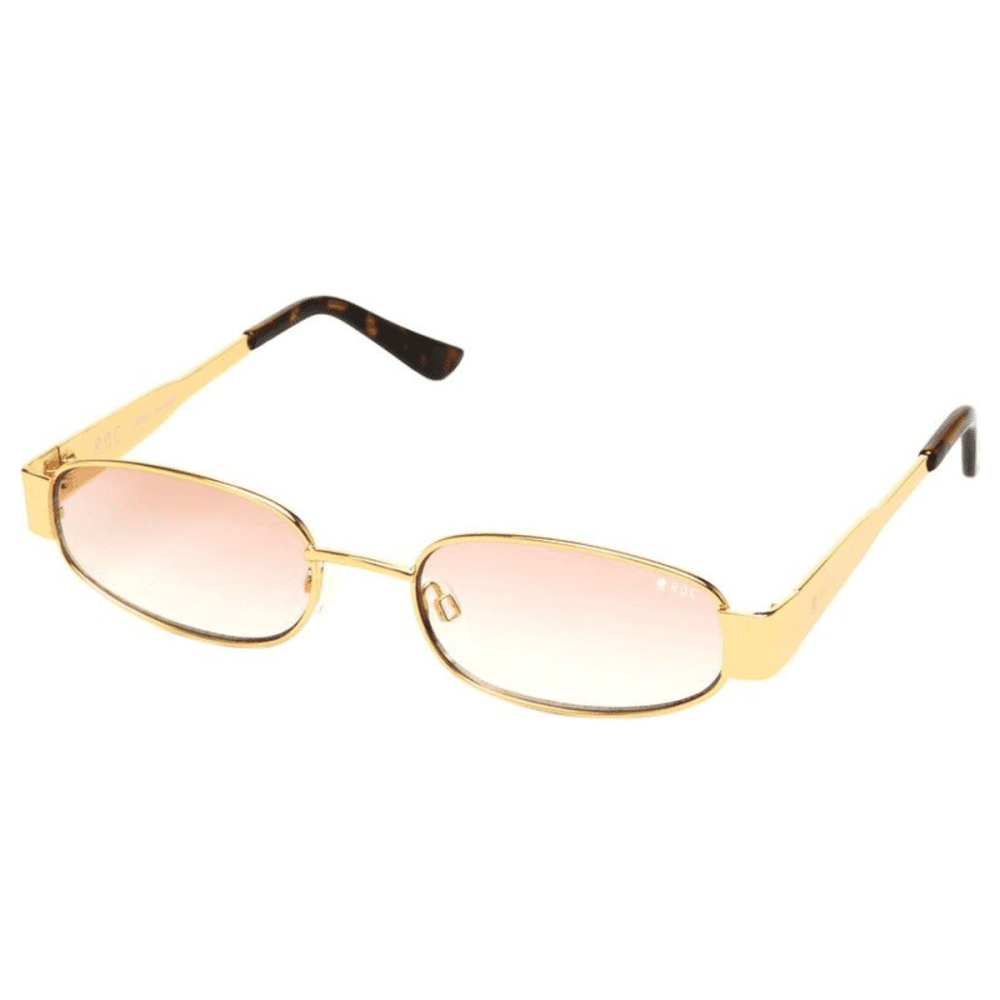 ROC WINX 641A25 GOLD GRAD BROWN gardient slim metal sunglass culture