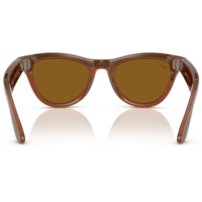 RW4010 670683 52 META CARAMEL polarised skyler sunglass wearable ai sunglass culture coomera arms back