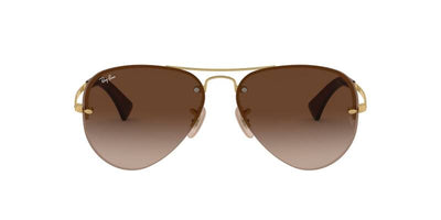 Ray-Ban RB3449 Rimless Aviator 001/13 59 Gold/Dark Brown Gradient