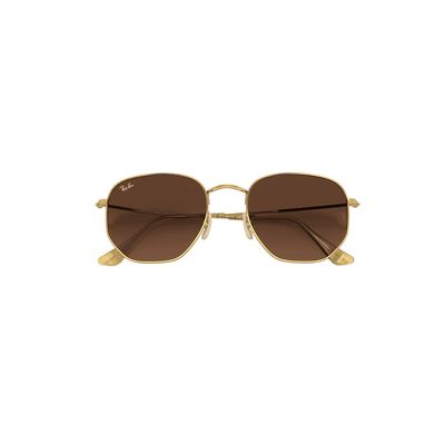 Ray-Ban RB3548N Hexagonal Legend 001/57 54 Gold/Brown Polarised