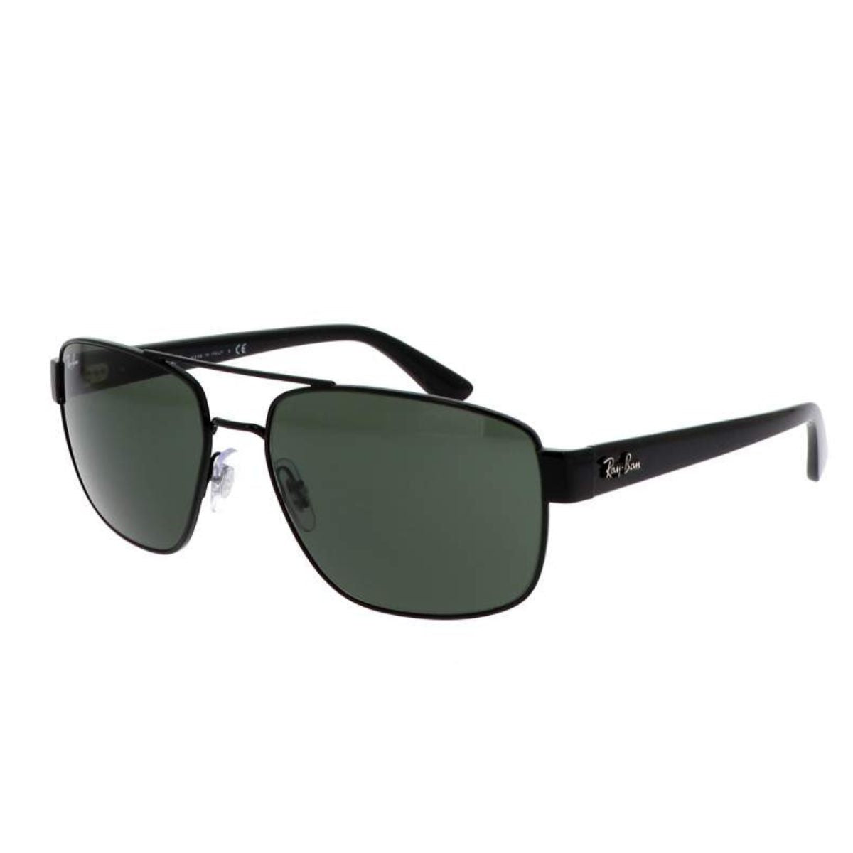 Ray-Ban-RB3663-002-31-60-gunmetal-green-aviator-square-driving-mens-sunglass-culture- pilot navigator