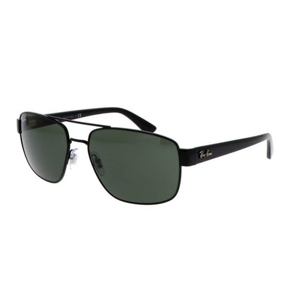 Ray-Ban-RB3663-002-31-60-gunmetal-green-aviator-square-driving-mens-sunglass-culture- pilot navigator