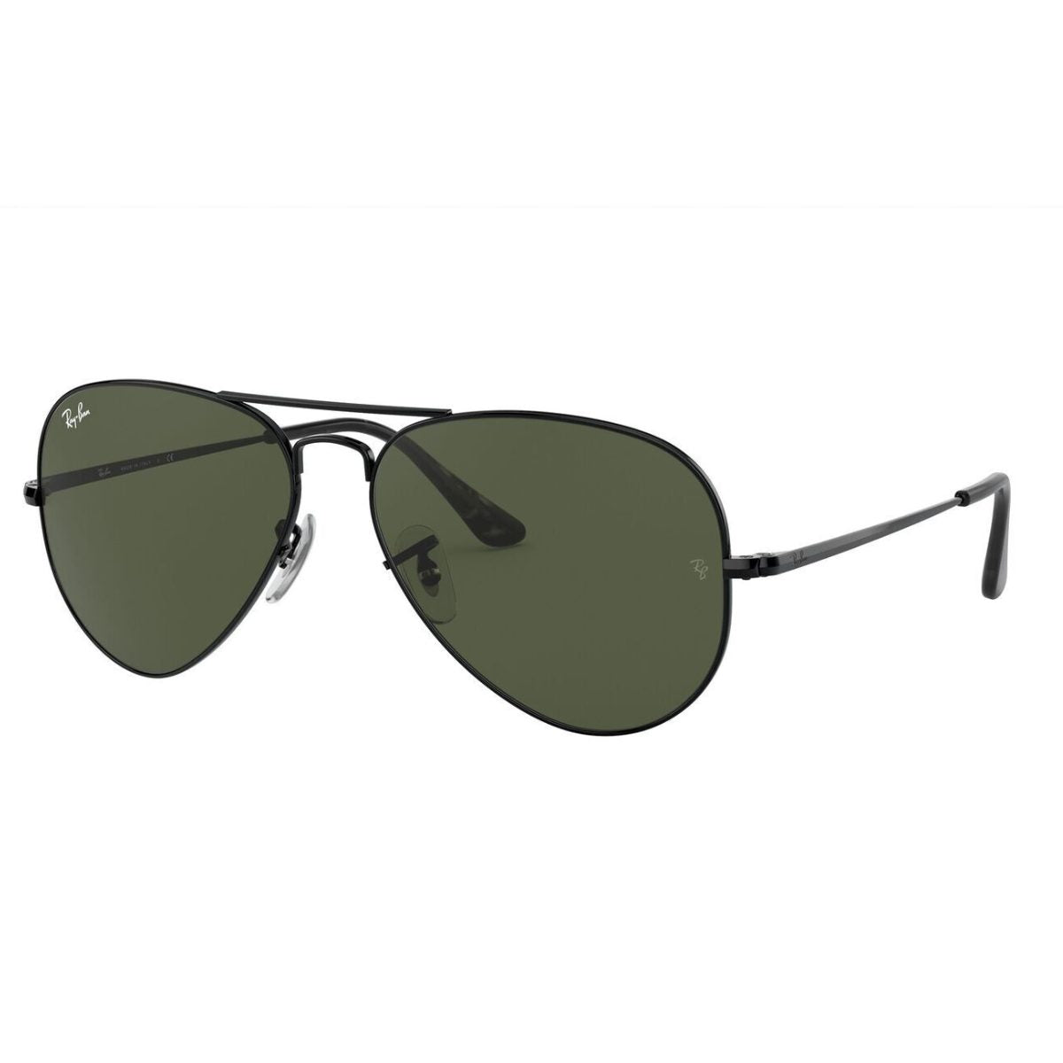 Ray-Ban RB3689 914831 58 Black Green Aviator Metal ll unisex mens sunglass culture