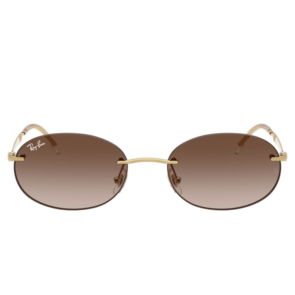 Ray-Ban RB3767 001 13-54 Arista Gold Brown Gradient Lenses category 2 gradient sunglass culture coomera front