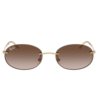Ray-Ban RB3767 001 13-54 Arista Gold Brown Gradient Lenses category 2 gradient sunglass culture coomera front