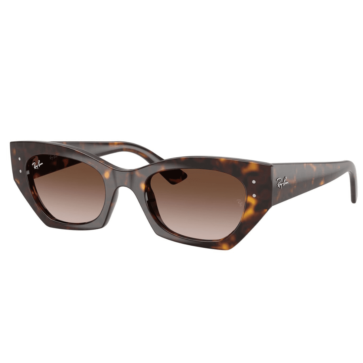 Ray-Ban RB4430 135913 52 Zena Havana Brown Gradient geometric cateye womens classic sunglass culture side