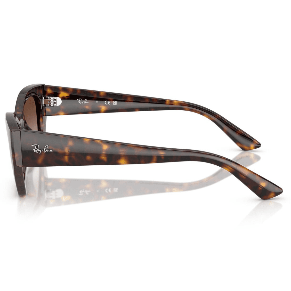 Ray-Ban RB4430 135913 52 Zena Havana Brown Gradient geometric cateye womens classic sunglass culture arms temples