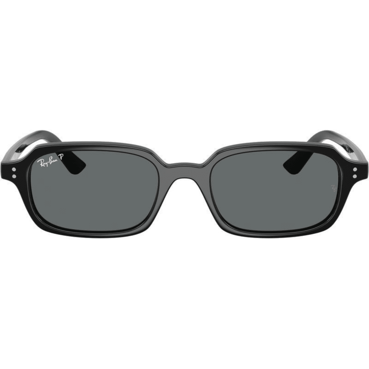 Ray-Ban RB4455 66778152 ZURI BLACK GREY POLARISED rectangle square slim fashion unisex sunglass culture front