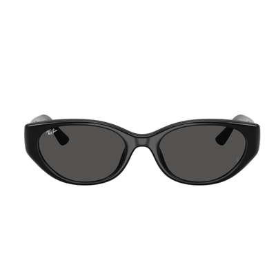 Ray-Ban RB4457D 667787 55 Black Grey category 3 oval low bridge fit womens sunglass culture front