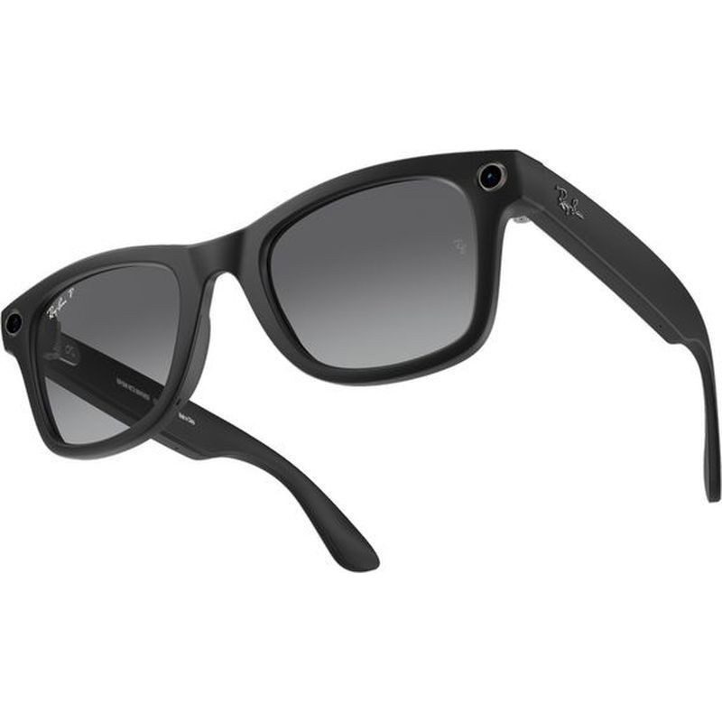 Ray-Ban Smart Glasses Meta Wayfarer RW4008 601ST3 53 Matte Black Polarised LARGE