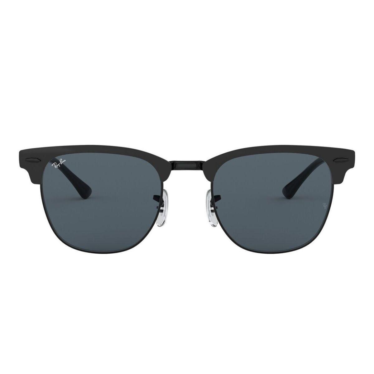 Ray-Ban RB3716 Clubmaster Metal 186/R5 51 Matte Black Blue Glass Lens
