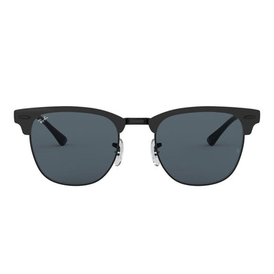 Ray-Ban RB3716 Clubmaster Metal 186/R5 51 Matte Black Blue Glass Lens