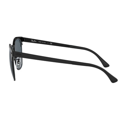 Ray-Ban RB3716 Clubmaster Metal 186/R5 51 Matte Black Blue Glass Lens