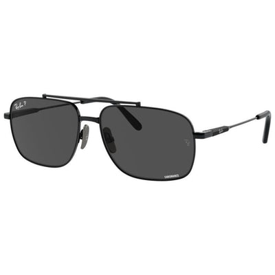 Ray-Ban RB8096 Michael Titanium 9267K8 59 Black/Dark Grey Glass Lens Polarised