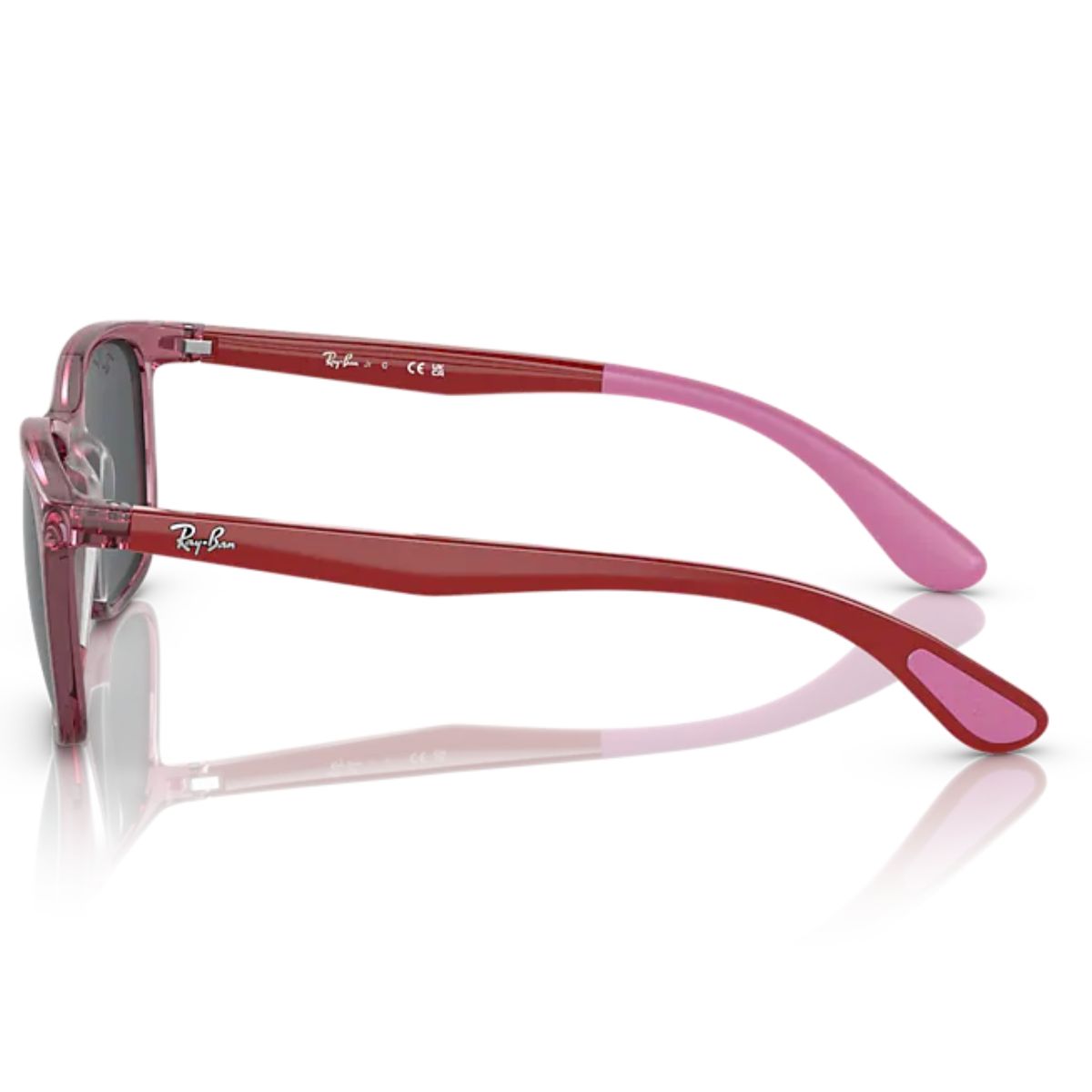Ray-Ban Kids RJ9076S 712587 49 Transparent Pink/Dark Grey Lens