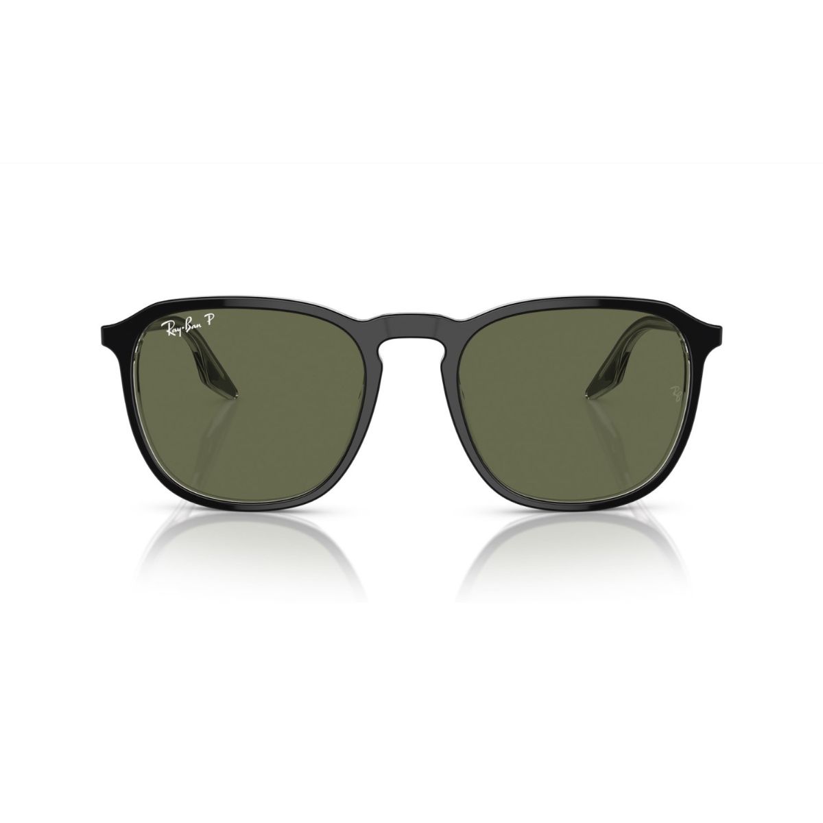 Ray-Ban RB2203 919/58 55 Black on Transparent/Green Polarised