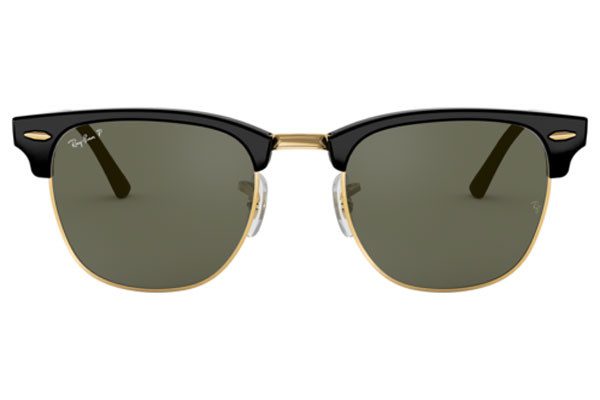 Ray-Ban RB3016F 901/58 55 Black / Green Polarised Large Clubmaster