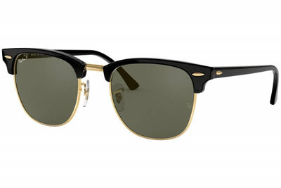 Ray-Ban RB3016F 901/58 55 Black / Green Polarised Large Clubmaster