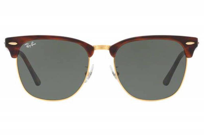 Ray-Ban RB3016F W0366 55 Tort Brown/Green Large Clubmaster