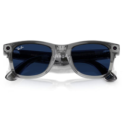 Rayban meta wayfarer 4012 gen 2 clear grey frame meta ai transition photochromic glasses uv sapphire sunglass