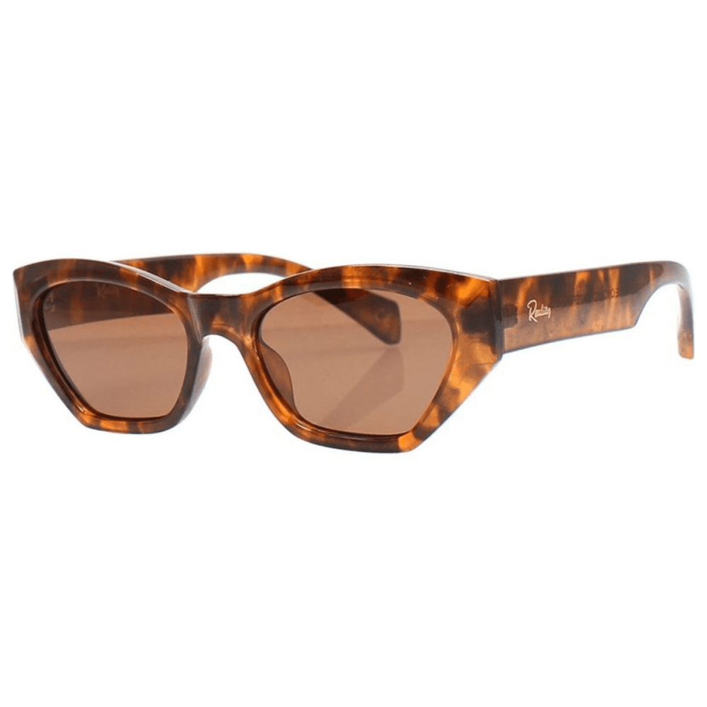 Reality Eyewear Wall of Sound Tort Brown Polarised side sunglass culture coomera