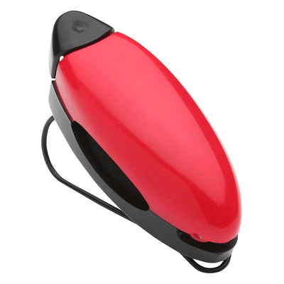 Red sunglass visor clip for car storage