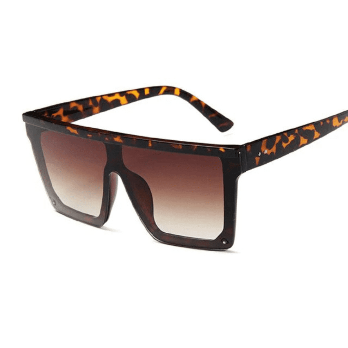 Flat Top Shield Tortoiseshell Brown
