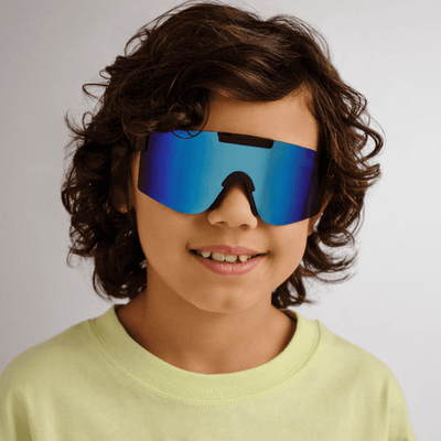 SOLARIZED TURBO SHIELD 2431118 BLACK BLUE wrap kids sunglass culture model