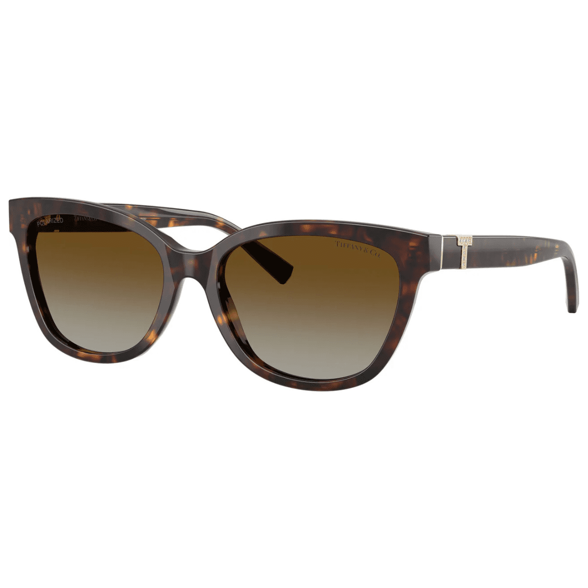 TIFFANY TF4237B 8015T5 55 POLAR HAVANA diamonte t logo arm brown sunglass culture