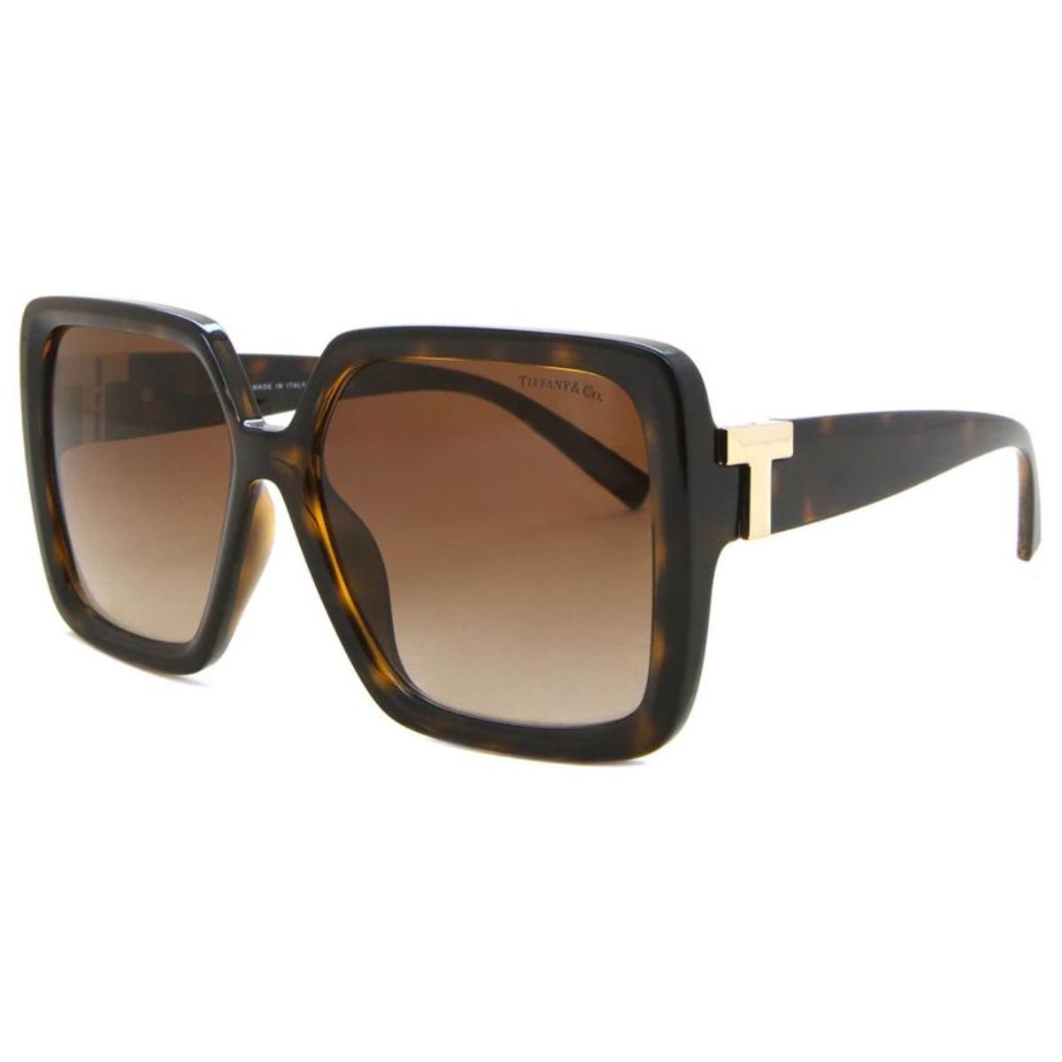 TIFFANY and co 4206U 80153B Tort brown oversized square Sunglass Culture Side