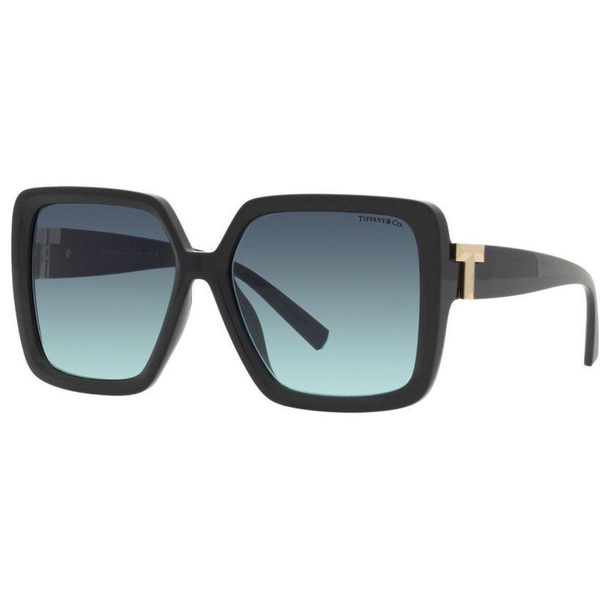 Tiffany &amp; Co. TF4206U 80019S 58 BLACK BLUE GRADIENT SQUARE OVERSIZED WOMENS SUNGLASS CULTURE SIDE