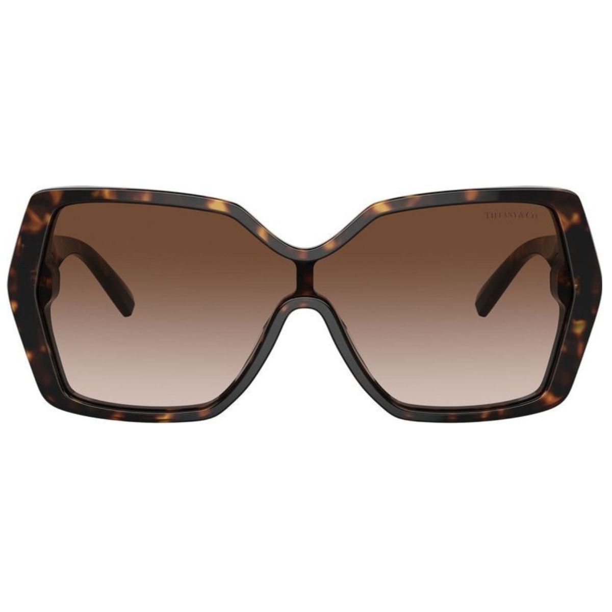 Tiffany and Co 4219 Brown Havana Womens Shield Fashion Sunglass Culture Front