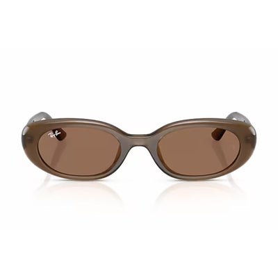 RB 4441D 677973 53 OPAL BROWN Ray ban on trend trendy oval slim sleek light brown sunglass culture coomera westfield front