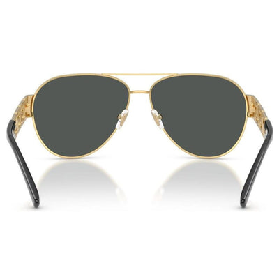 VERSACE VE2289 100287 61 gold grey aviator sunglass culture coomera grec collection arm design 1
