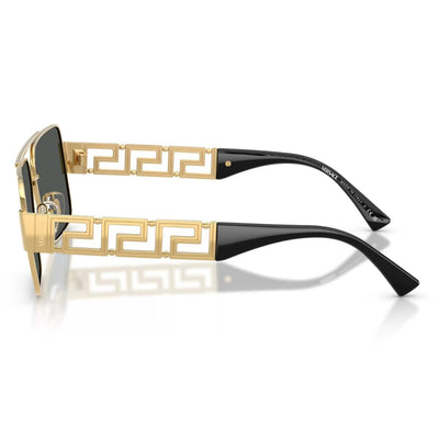 VERSACE VE2290 100287 61 greek key tempels gold metal frame sunglass culture coomera westfield luxury sunnies store online side arms