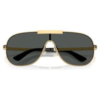 VERSACE VE2293 100287 40 shield gold black grey sunglass culture coomera folded