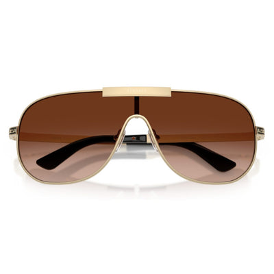 VERSACE VE2293 125213 40 GLD BRN GRADient shield sunglass culture folded