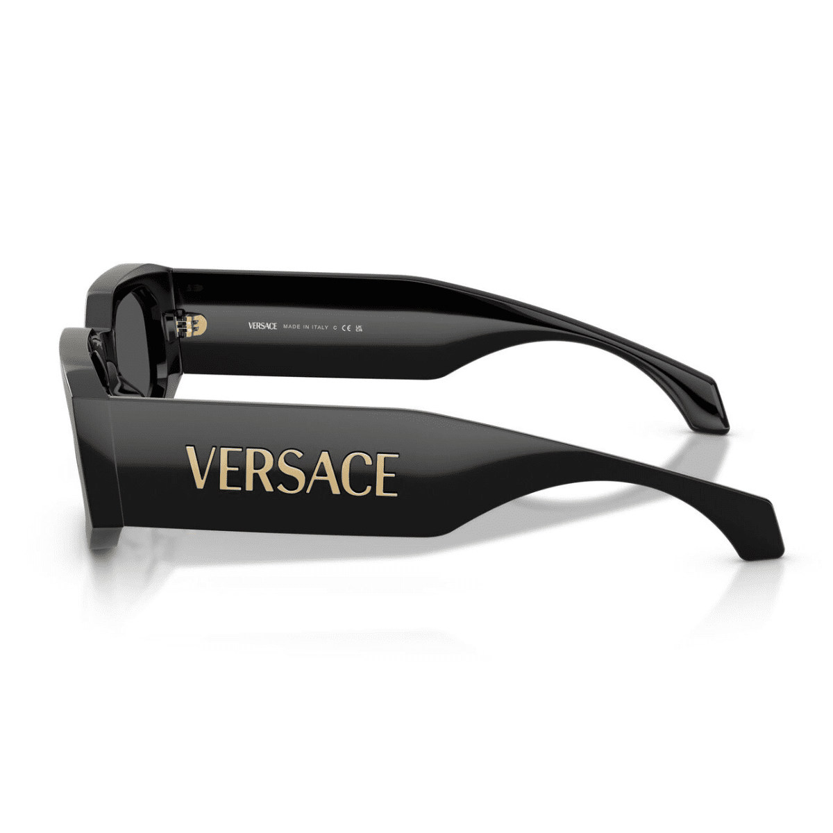 VERSACE VE4489U GB 187 55 BLACK rectangle geometric 17w shape side logo written
