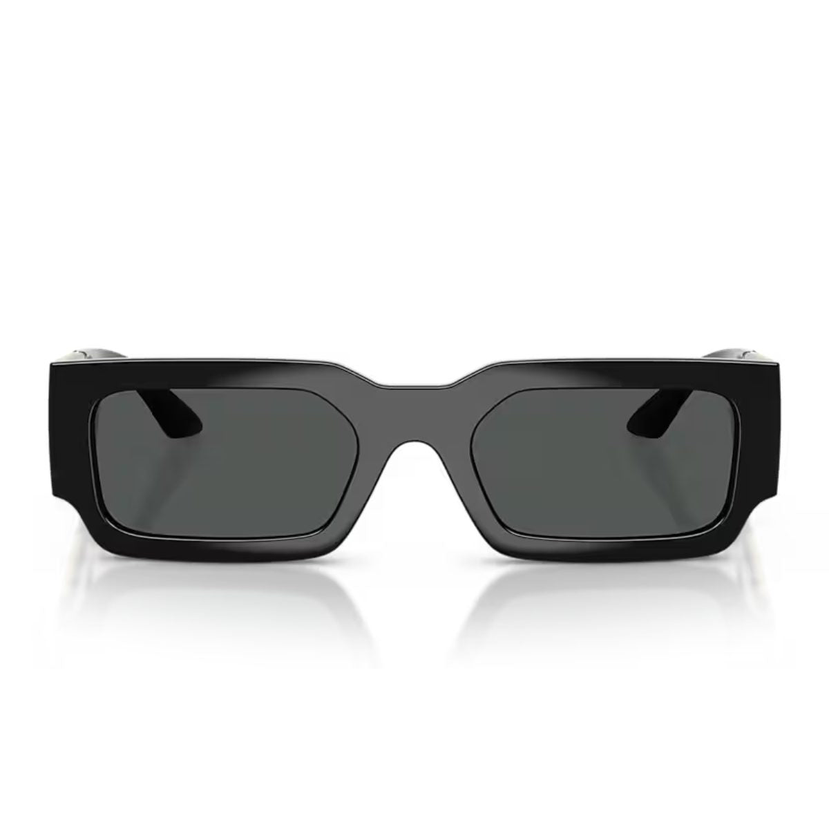 VERSACE VE4506U GB1 87 54 unisex rectangle slim sleek black sunglass culture coomera