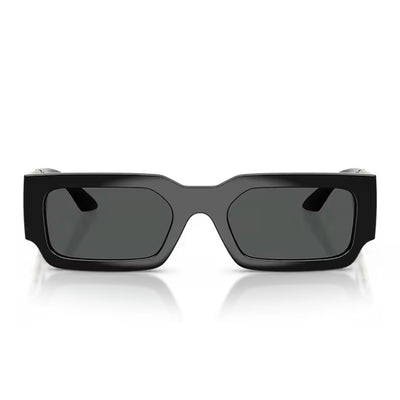 VERSACE VE4506U GB1 87 54 unisex rectangle slim sleek black sunglass culture coomera