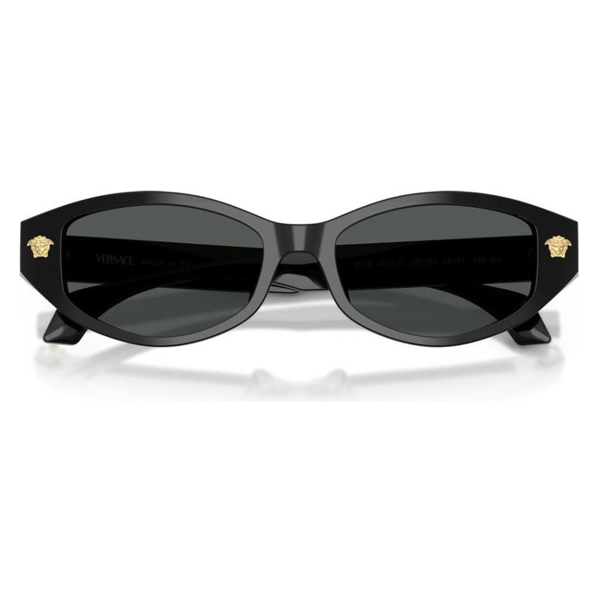 VERSCAE VE4512D GB187 54 sleek black slim cat eye sunglass culture coomera luxury folded