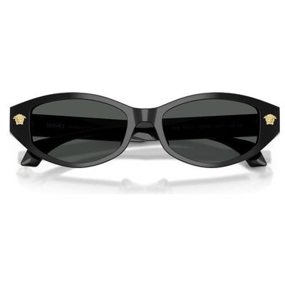VERSCAE VE4512D GB187 54 sleek black slim cat eye sunglass culture coomera luxury folded