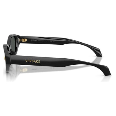 VERSCAE VE4512D GB187 54 sleek black slim cat eye sunglass culture coomera luxury temple
