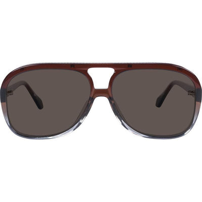 Valley Eyewear Bang Bang S0930 Transparent Chocolate Fade To Crystal with Gold Metal/Brown