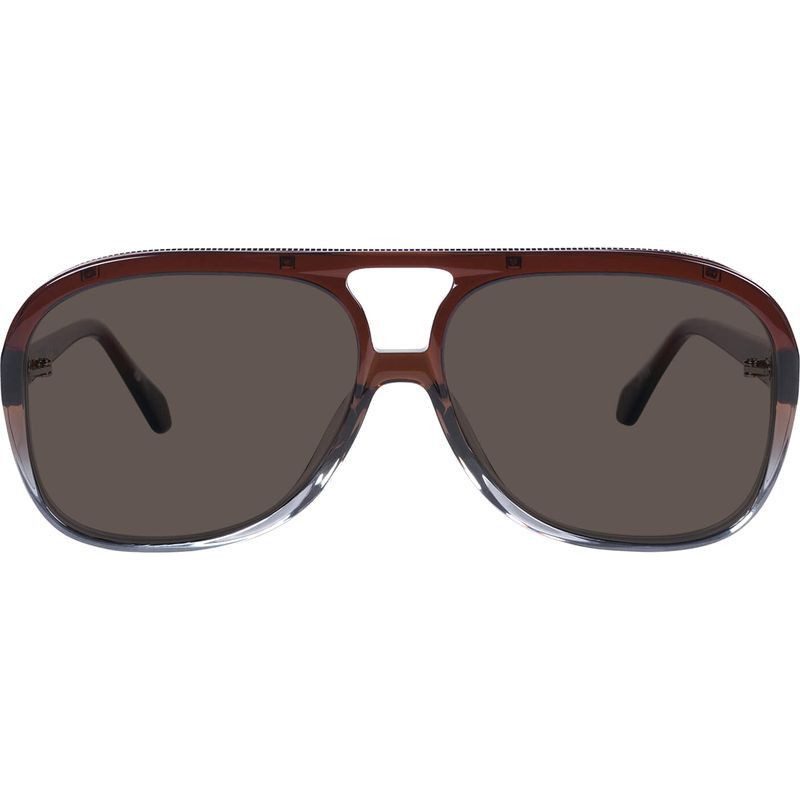 Valley Eyewear Bang Bang S0930 Transparent Chocolate Fade To Crystal with Gold Metal/Brown